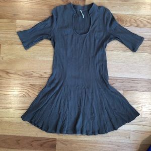 Free people army green stretch dress
